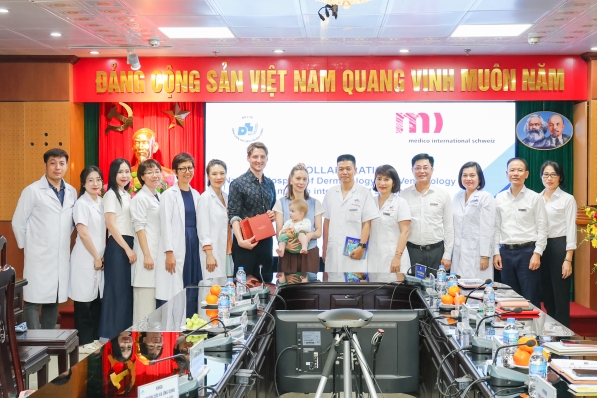 Bệnh viện Da liễu Trung ương tiếp đón và làm việc với Tổ chức medico international schweiz (Thụy Sĩ)